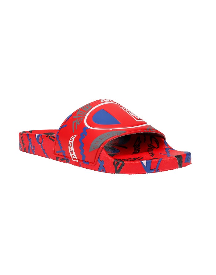 Champion Ipo International Badslippers Heren - Rood/Blauw - Belgie 6127BMPDO